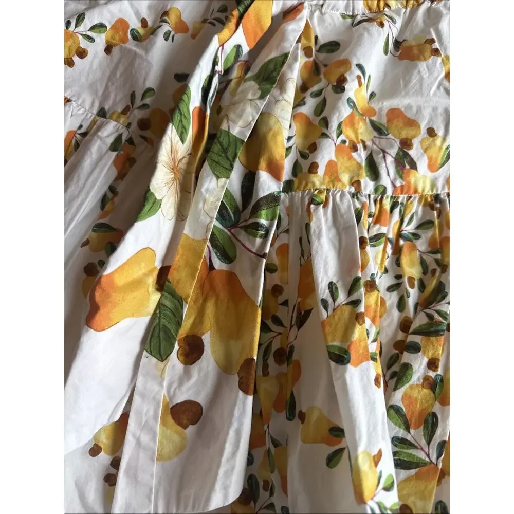 Farm Rio Cashew Scarf Maxi Skirt Off White Women’s Small 26in Waist Boho